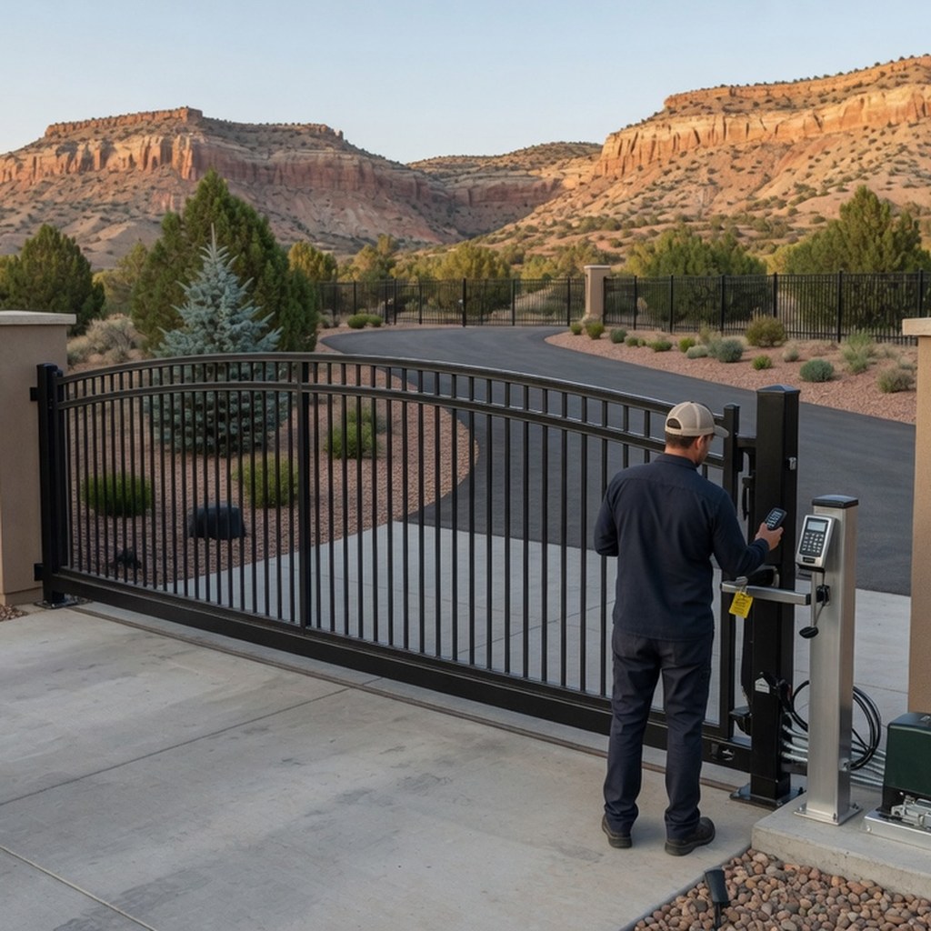 Final testing of an automatic gate system
